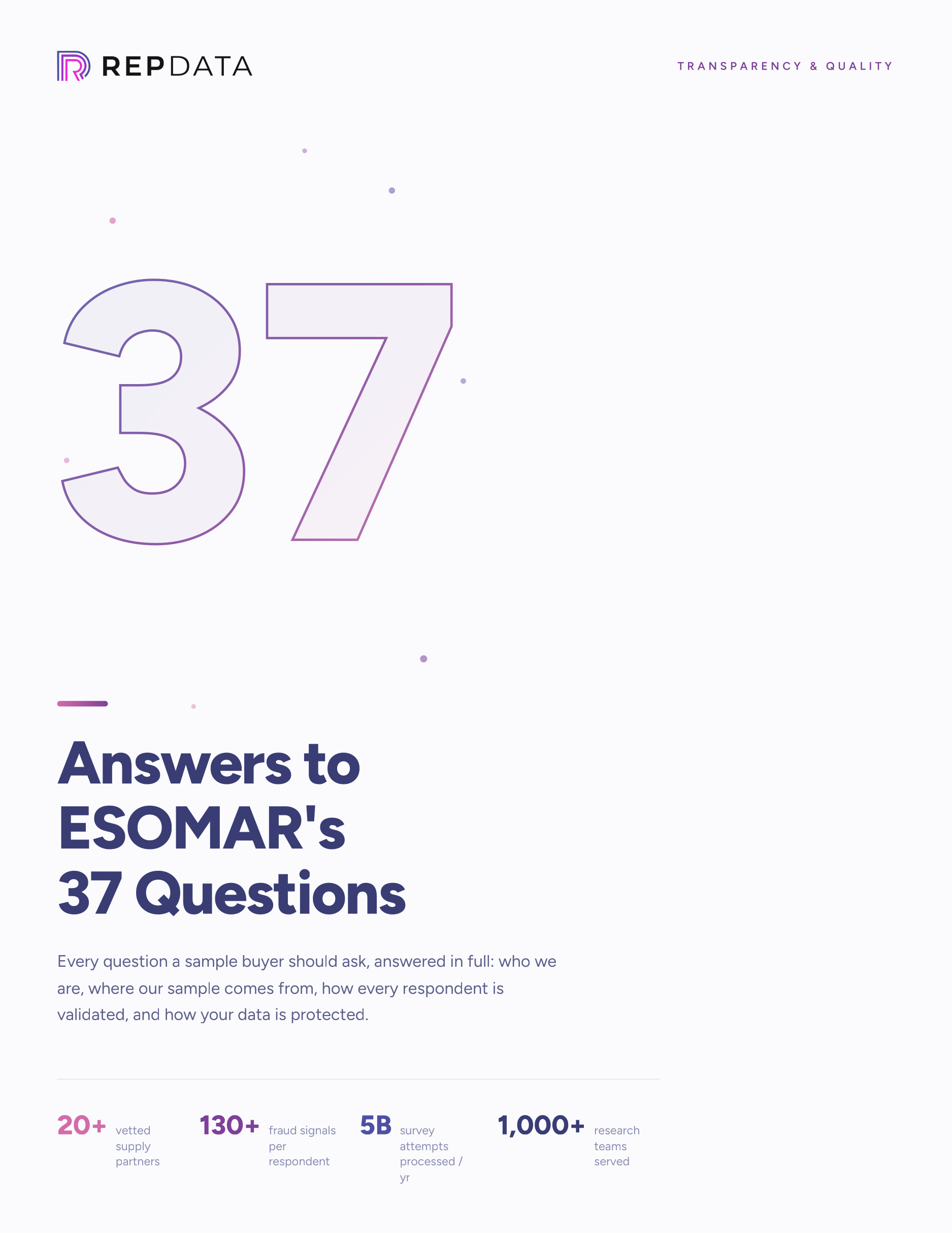 Answers to ESOMAR's 37 Questions ebook cover